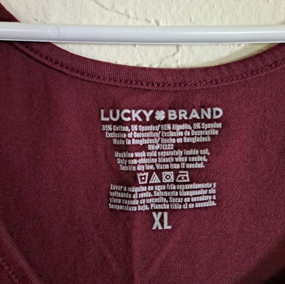 Lucky Brand red tank top, XL - Picture 4 of 4